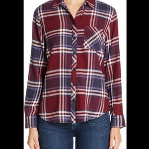 Burgundy Plain Button Down